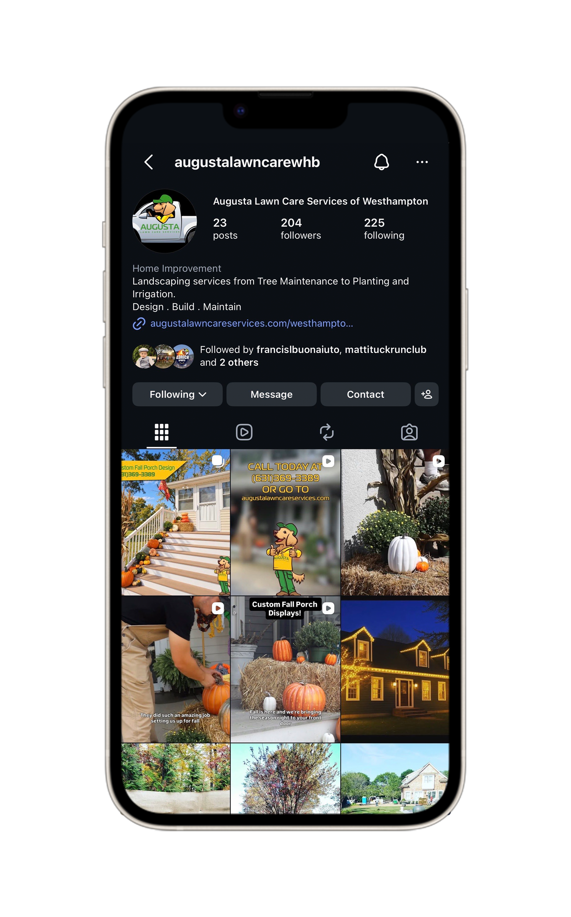 Augusta Lawn Care Services of Westhampton Instagram profile