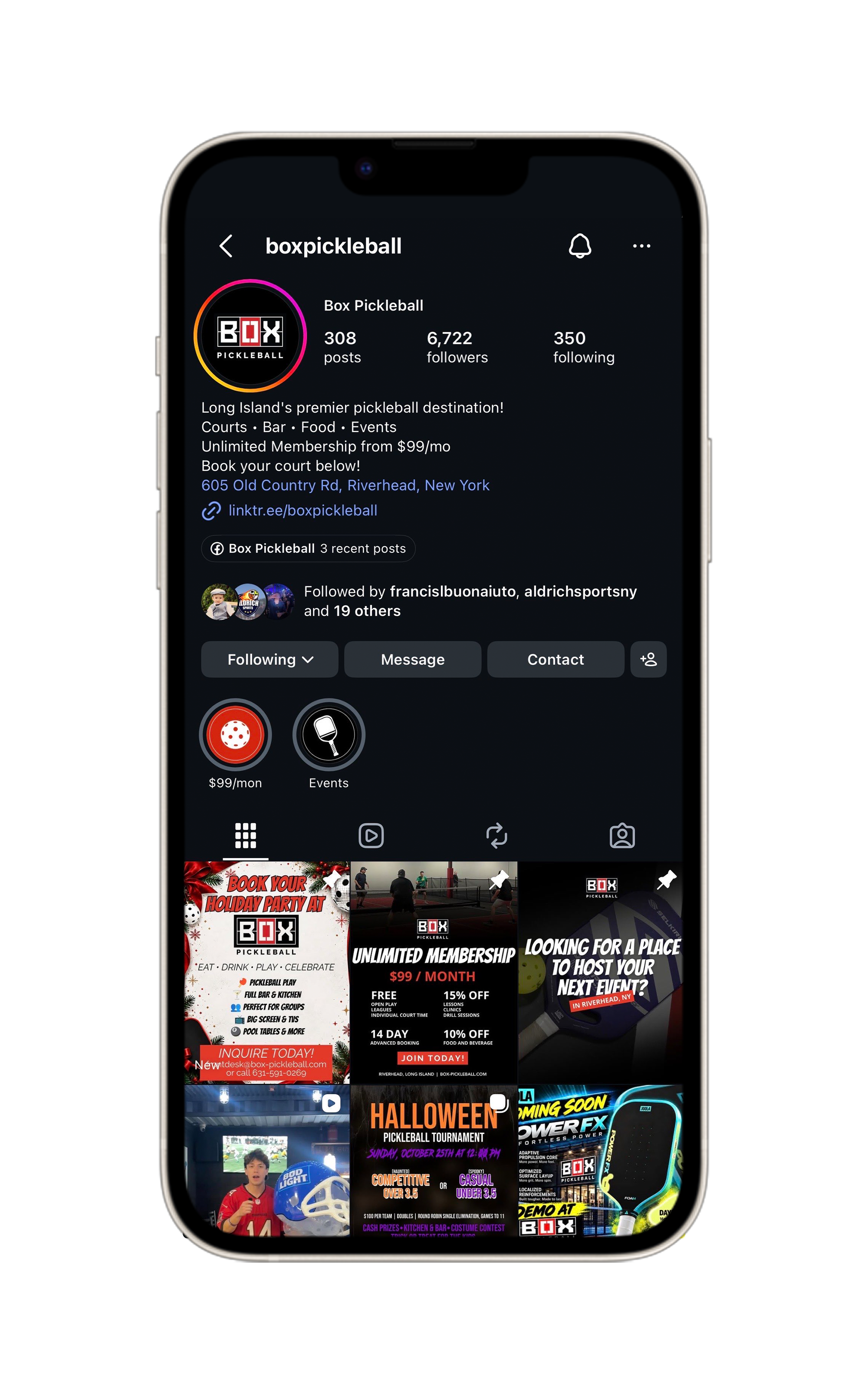 Box Pickleball Instagram profile