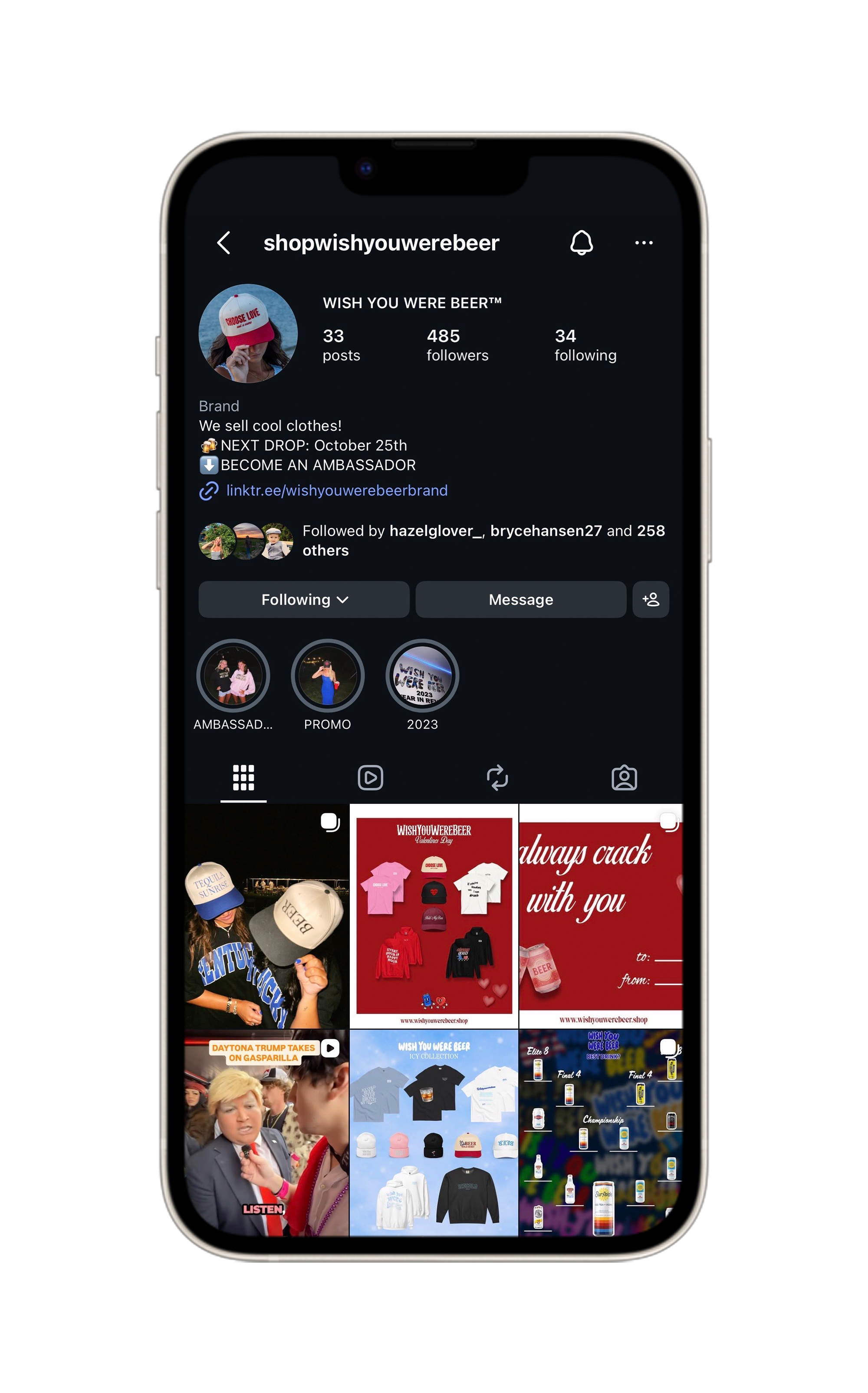 Wish You Were Beer Instagram profile